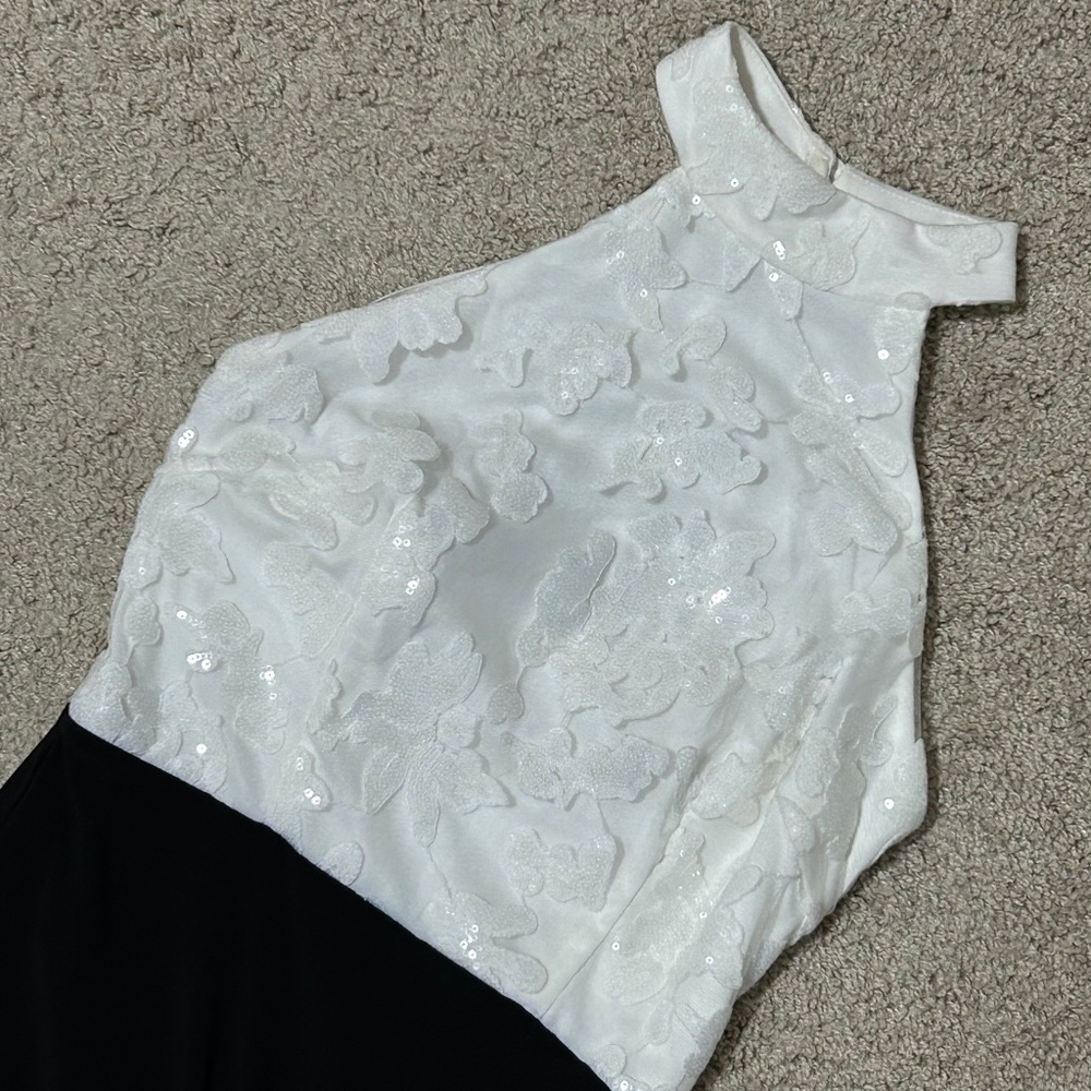 Black and White Embellished Dress